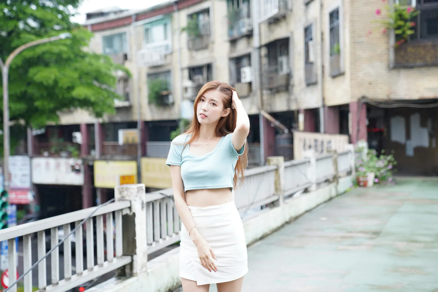 [Mzsock] NO.129 Liao Tingqi’s midriff-revealing short skirt shows off her beautiful legs street photography#[99P]-41