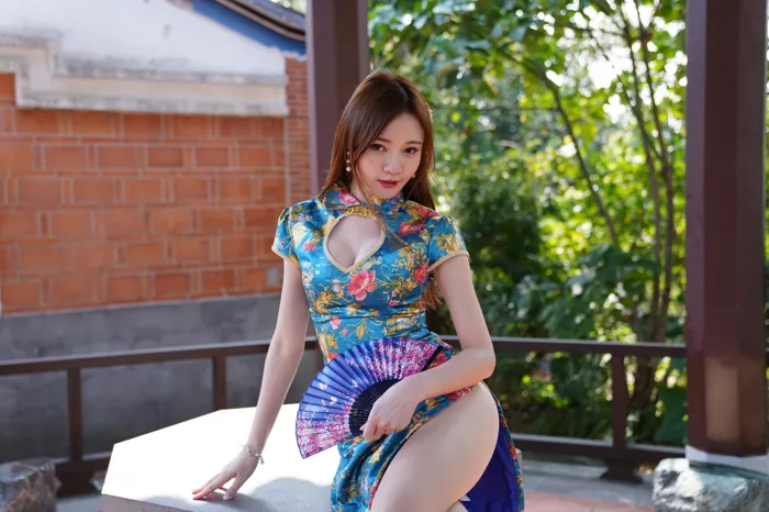 [Mzsock] NO.065 Su Xiaoli ultra short slit cheongsam high heels beautiful legs outdoor shot street photography#[102P]-13