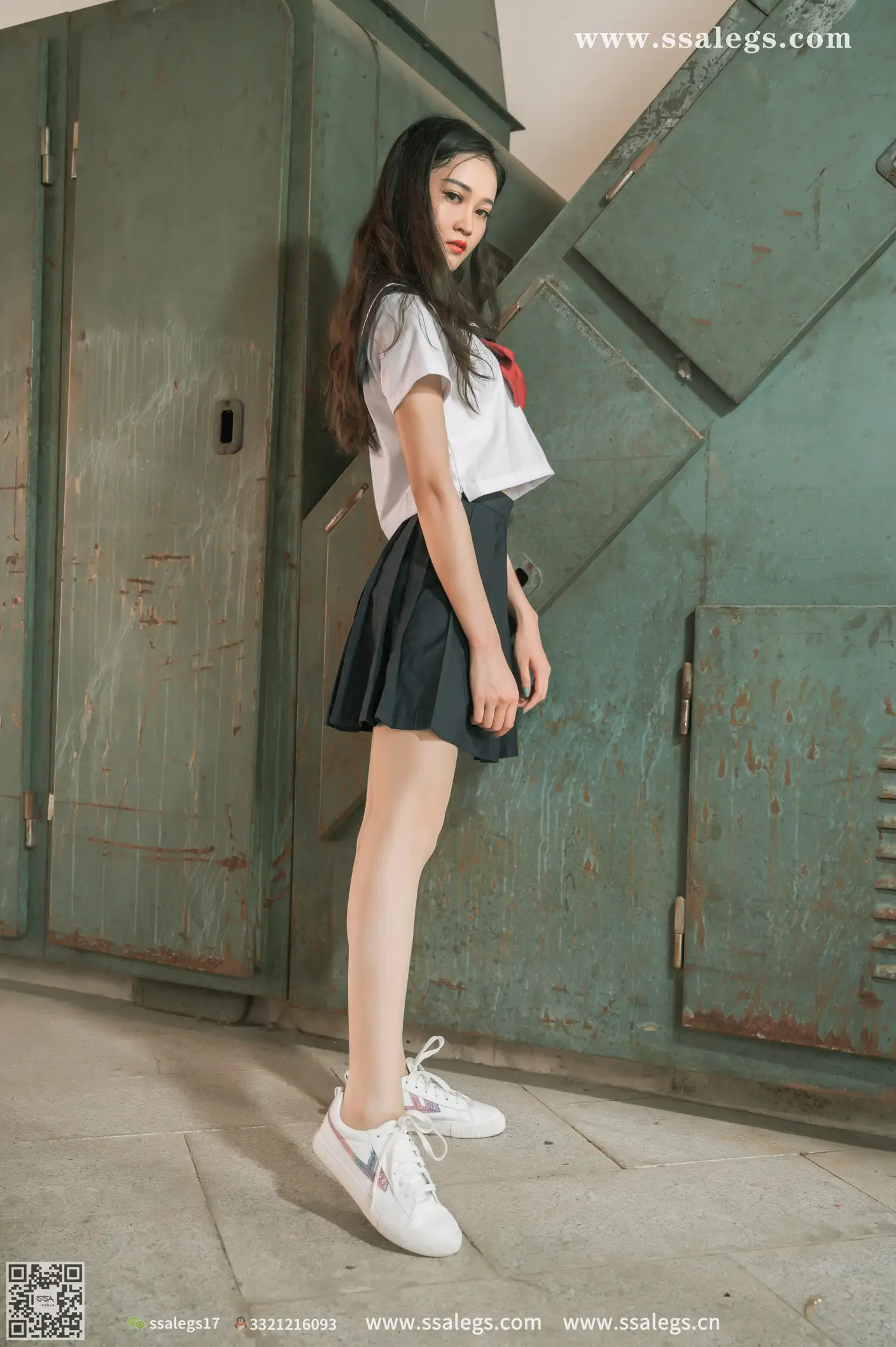 [Mzsock] NO.421 Man Man White JK Uniform Flesh Photo (Part 1) silk club#[124P]-117